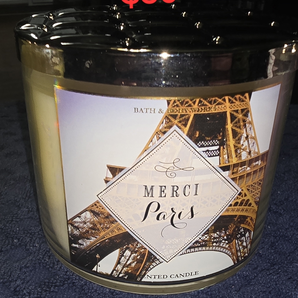 Bath & Body Works Merci Paris Candle with Gold Lid